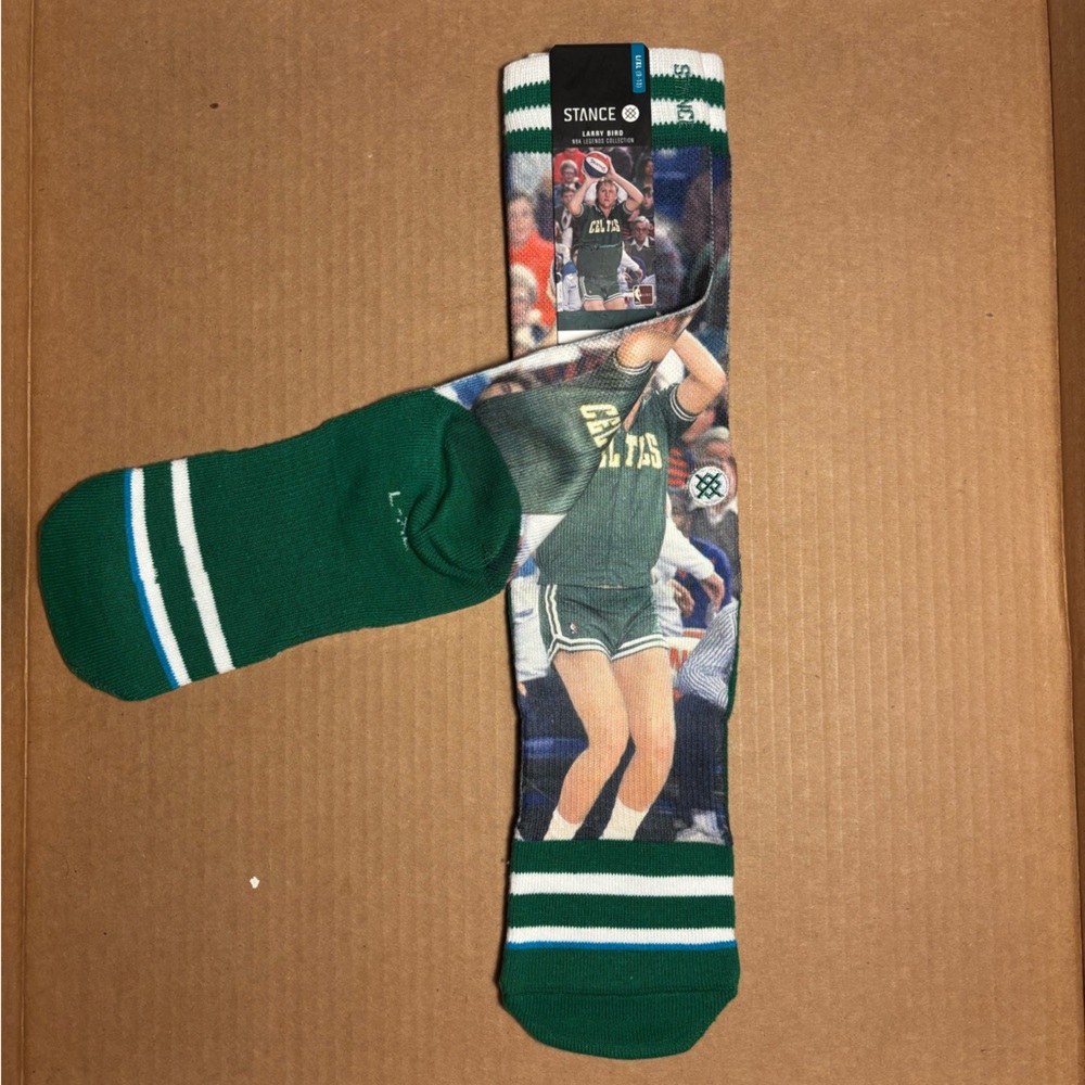 Stance Larry Bird Athletic Crew Socks Sz L-XL